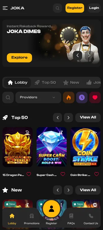 Joka Casino mobile casino view